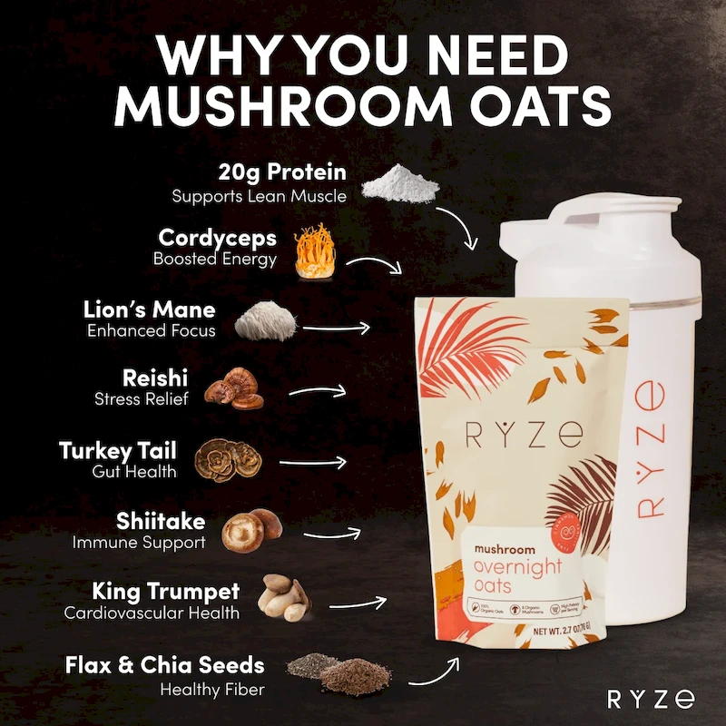 Mushroom Overnight Oats Pack (14 Servings) - Image 3